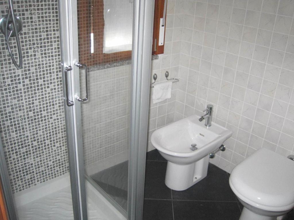 Koupelna v ubytování B&B Il Brigante