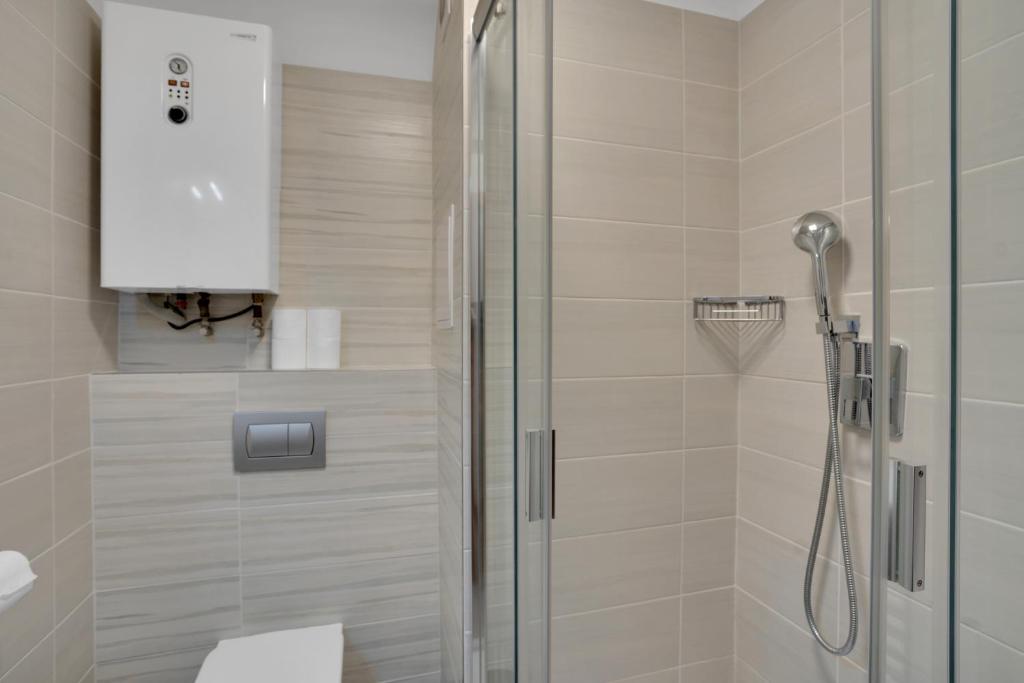 Koupelna v ubytování Mountain Apartment Klinovec Atomic