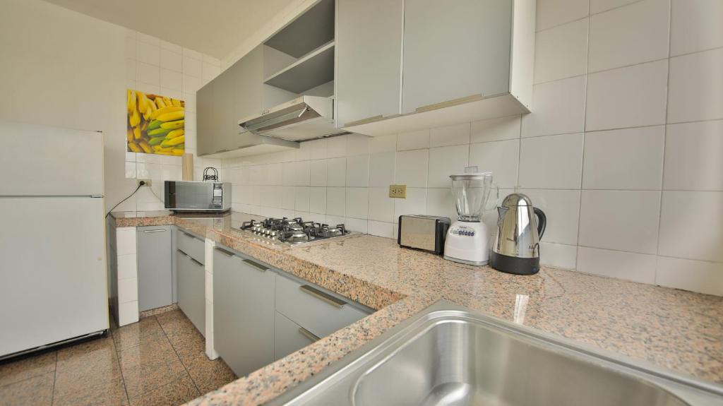 Kuchyň nebo kuchyňský kout v ubytování Torres de Alba Hotel & Suites