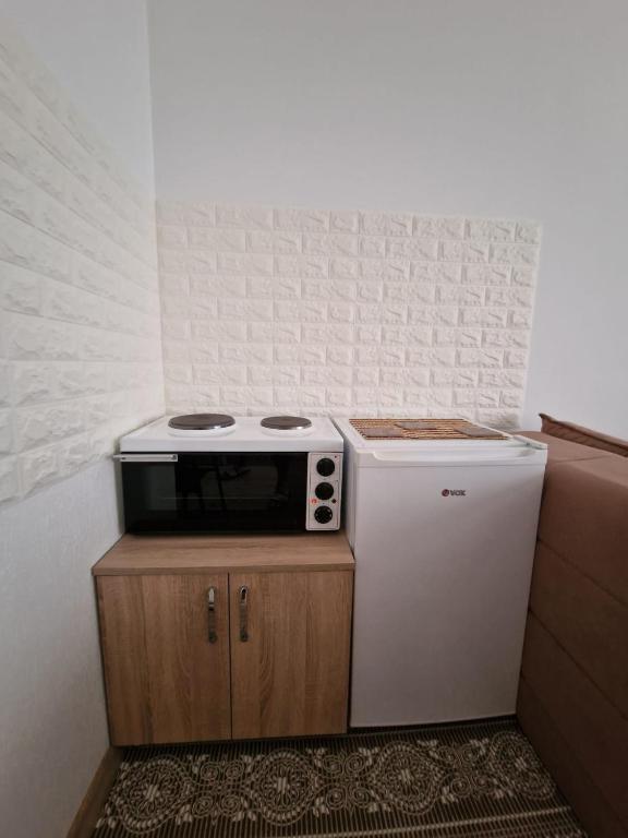 Kuchyň nebo kuchyňský kout v ubytování Studio Petrovac