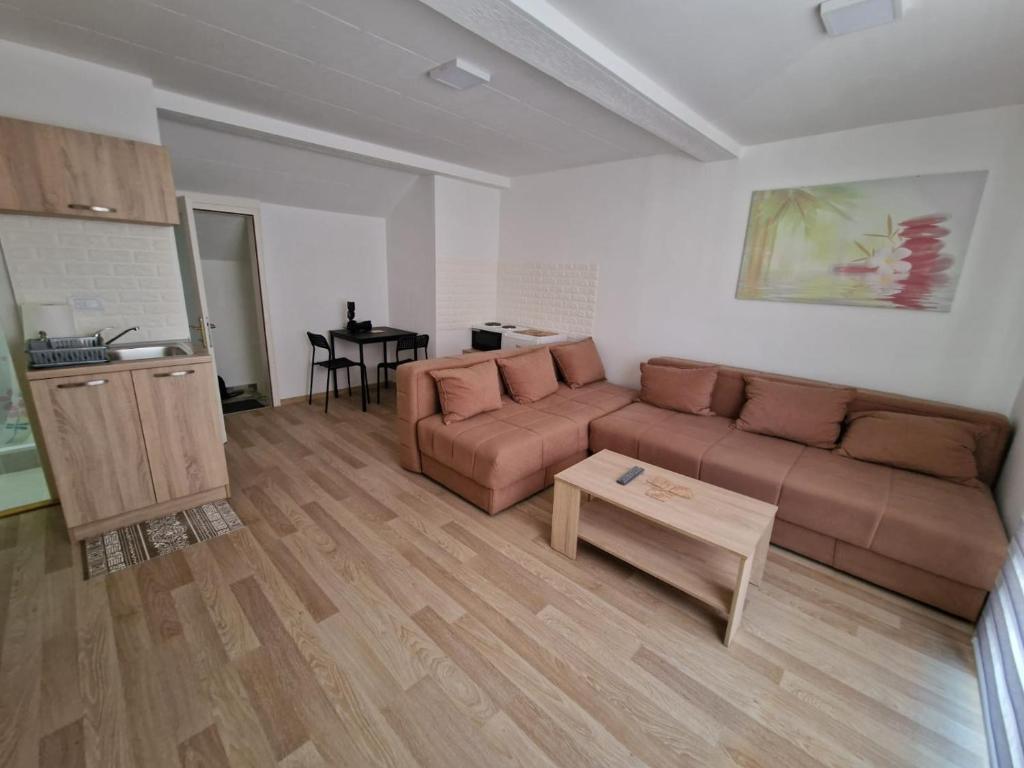 Kuchyň nebo kuchyňský kout v ubytování Studio Petrovac