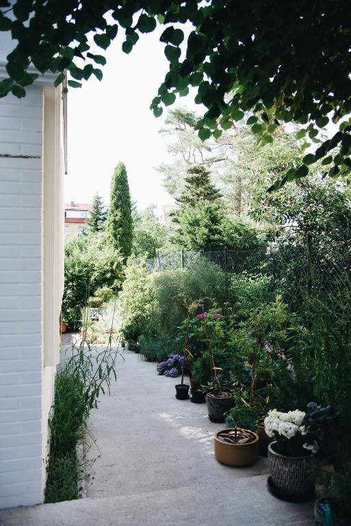 Zahrada ubytování powiew - b&b pensjonat noclegi Świnoujście - Unterkunft Swinemünde - guesthouse tennis garden breakfast at baltic sea