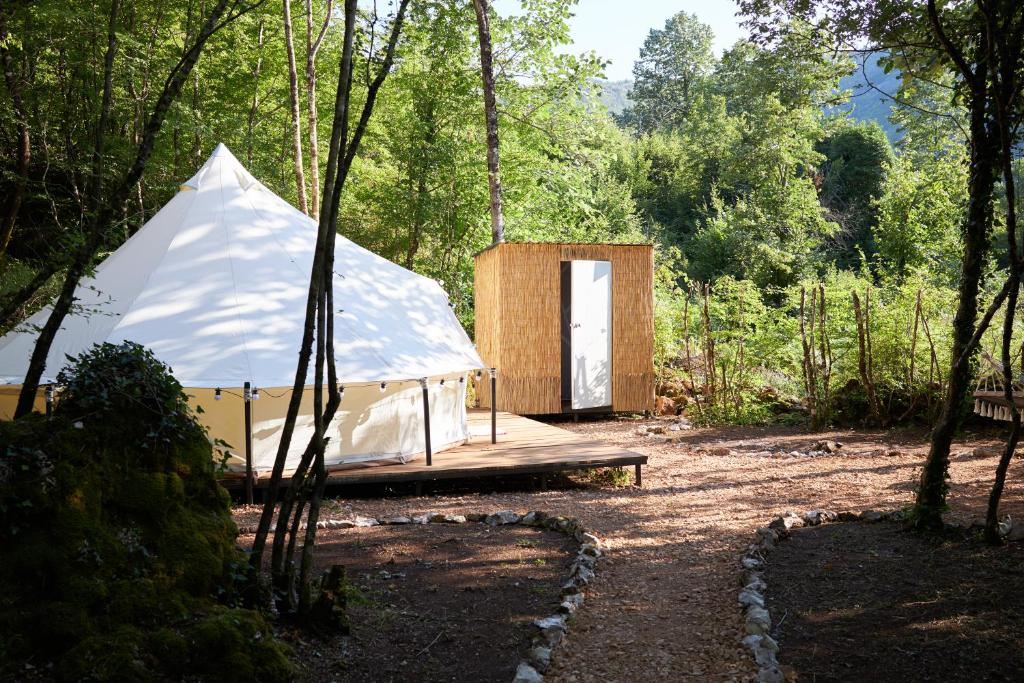 Zahrada ubytování glamping Shangri la