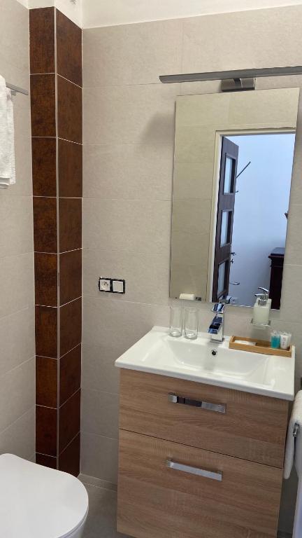 Koupelna v ubytování Aparthotel Slezák