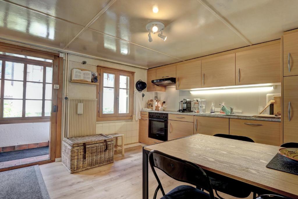 Kuchyň nebo kuchyňský kout v ubytování Chalet Nostalgie