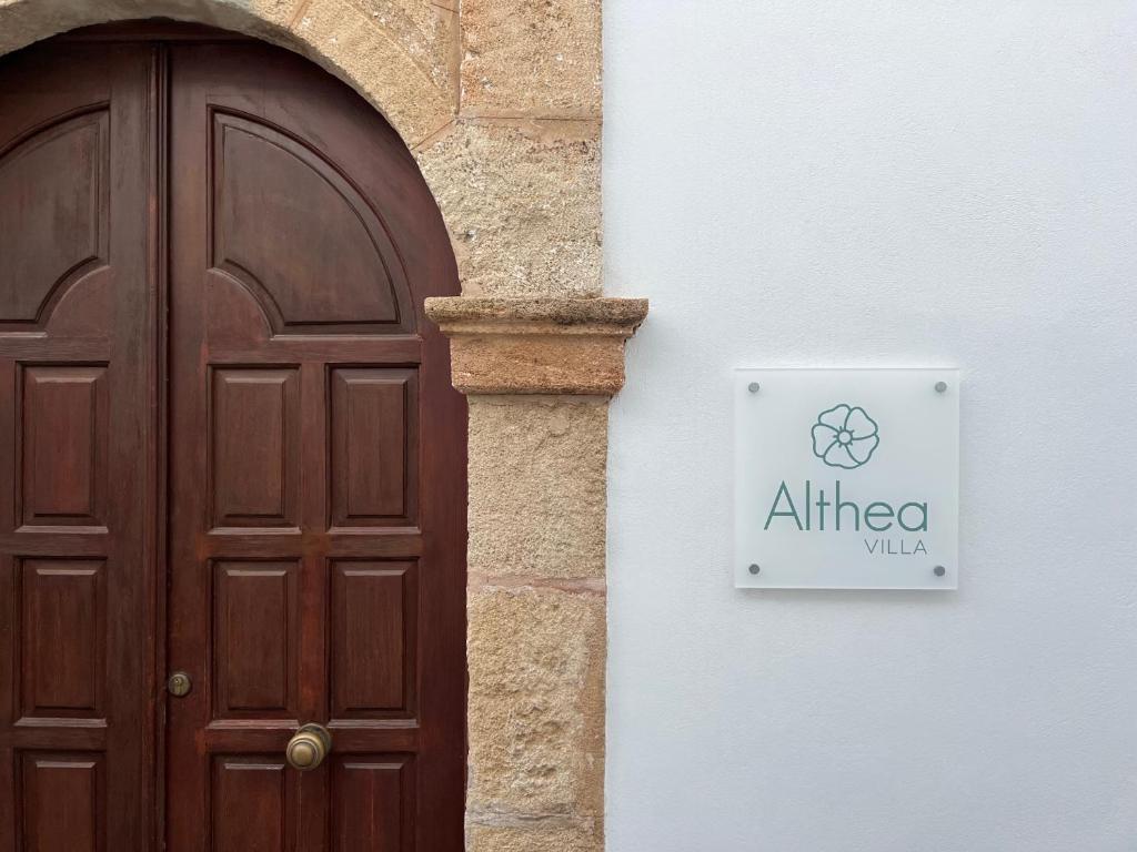 Certifikát, hodnocení, plakát nebo jiný dokument vystavený v ubytování Althea Villa