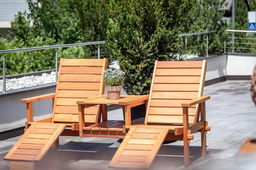Balkón alebo terasa v ubytovaní Apparthotel Feldhof - Living and Bistro