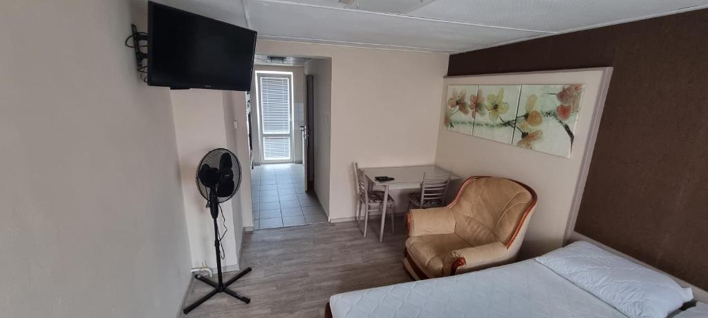 TV a/nebo společenská místnost v ubytování Bolek apartmany