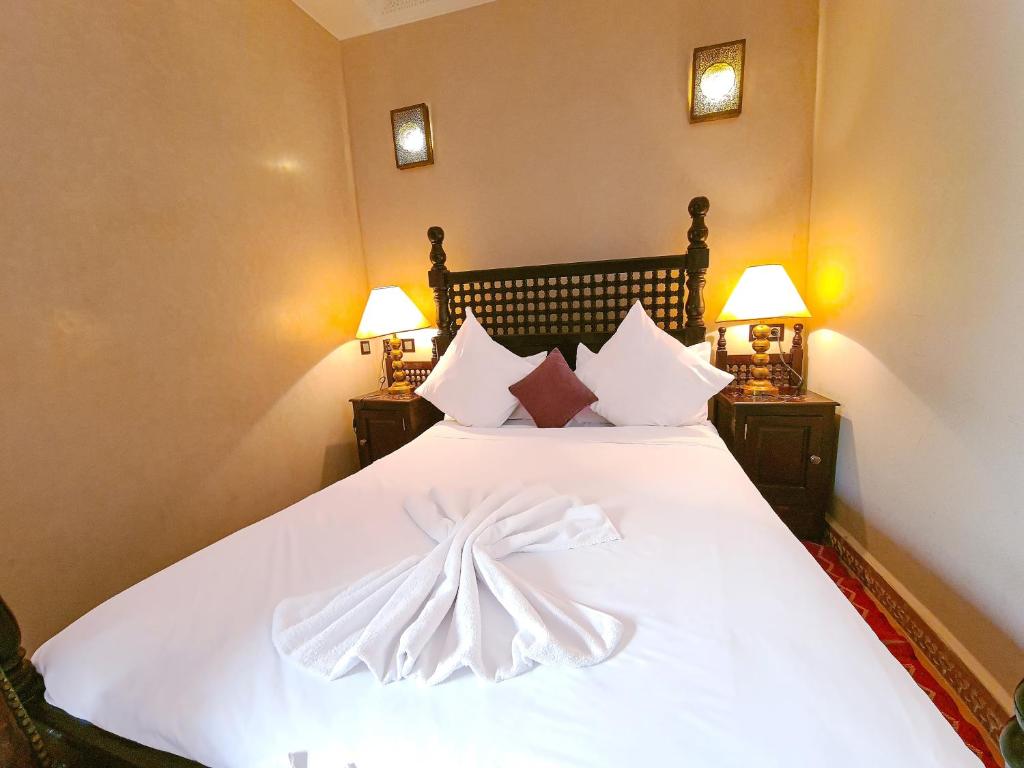 Cama o camas de una habitación en Riad Jaime