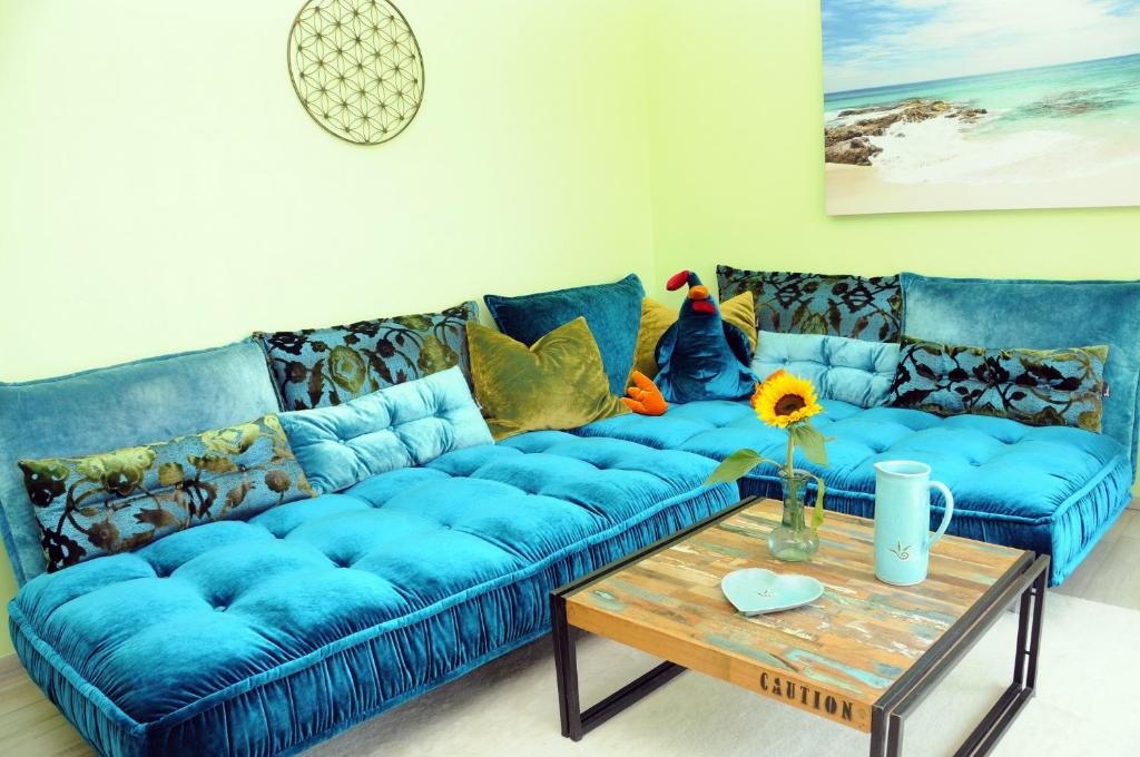 Χώρος καθιστικού στο Käptn Brass Villa 4 App 6 Sonnenfänger