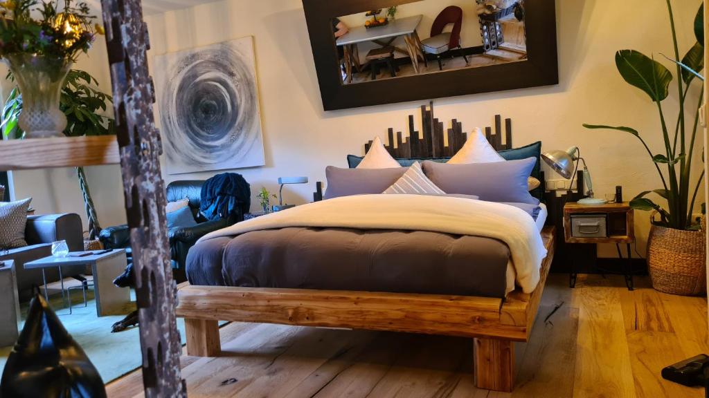 Postel nebo postele na pokoji v ubytování Ferienwohnung Benz I