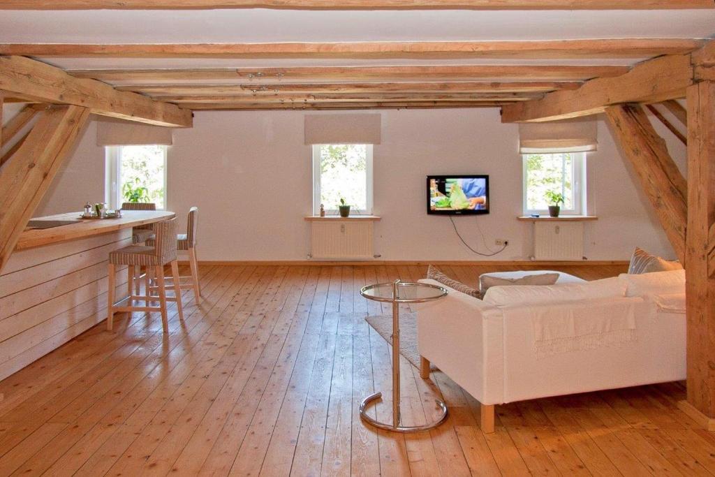 TV a/nebo společenská místnost v ubytování Der Speicher