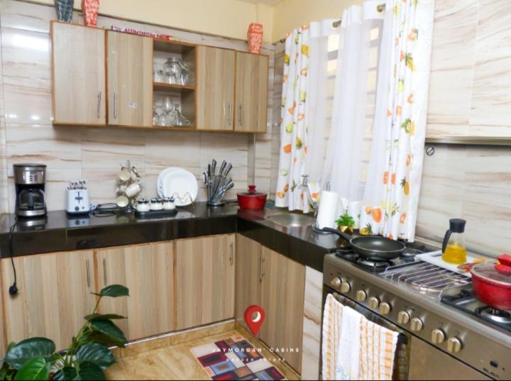 Kuchyň nebo kuchyňský kout v ubytování Jaymorgan' cabins