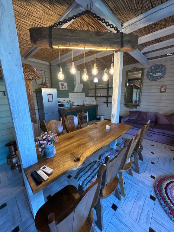 Posezení v ubytování Chervona Kalyna Cottage