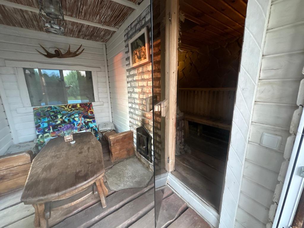Posezení v ubytování Chervona Kalyna Cottage