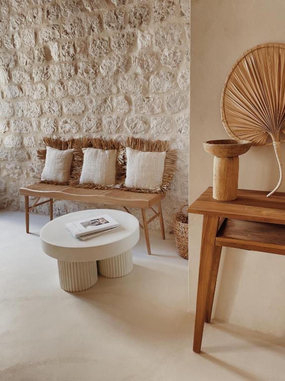 a living room with a couch and a table at LISSA home in Vis
