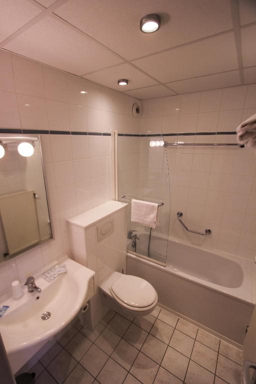 Koupelna v ubytování Hotel Bollaert