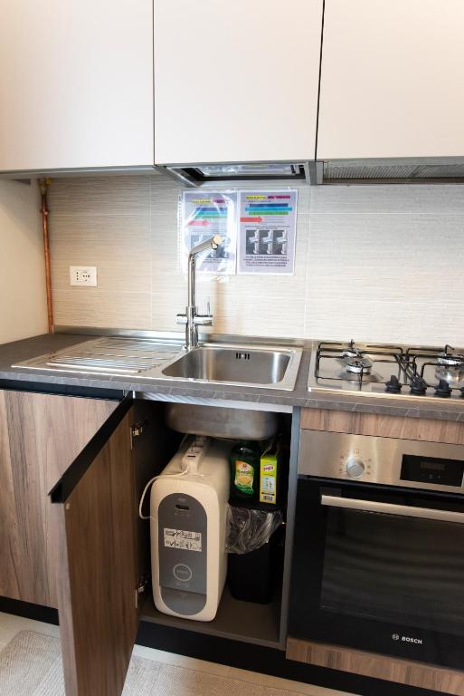 Kuchyň nebo kuchyňský kout v ubytování Maison SINDBAD