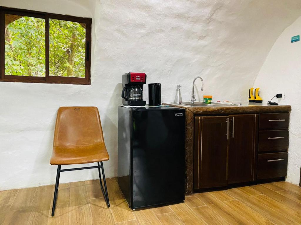Kuchyň nebo kuchyňský kout v ubytování Wellness Park CR