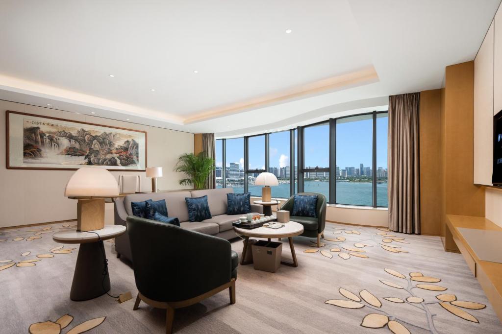Posezení v ubytování Wyndham Grand Plaza Royale Yuzhou Xiamen Wuyuan Bay