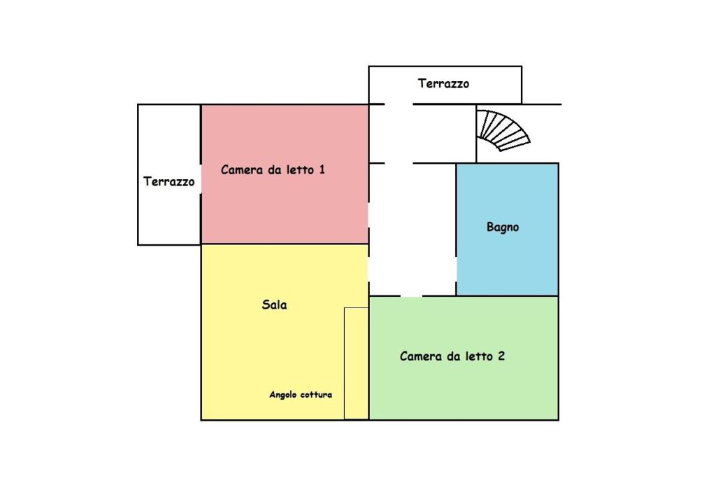 un diagramma di un edificio di Varigotti Tropical Garden - full floor apartment a Varigotti