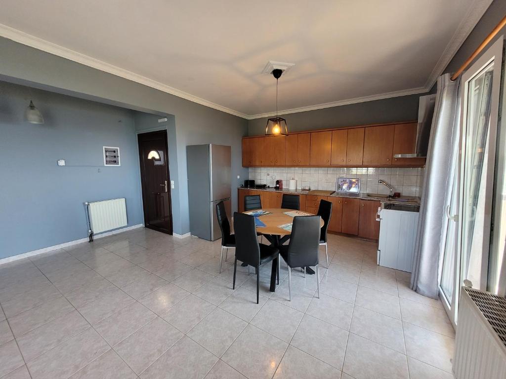 Kuchyň nebo kuchyňský kout v ubytování The View Point Apartment Lefkada