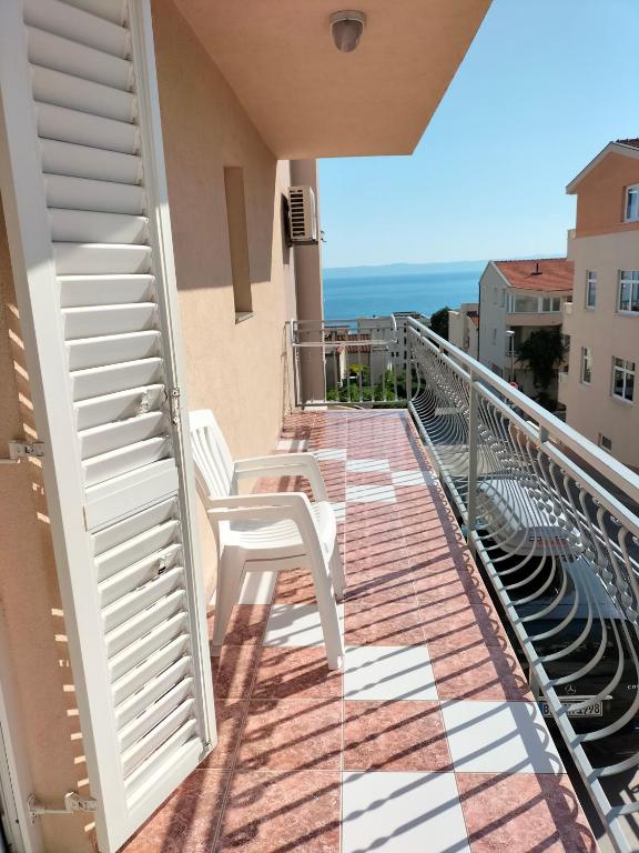 Balkón alebo terasa v ubytovaní Studie-Apartment in Makarska, Kroatien