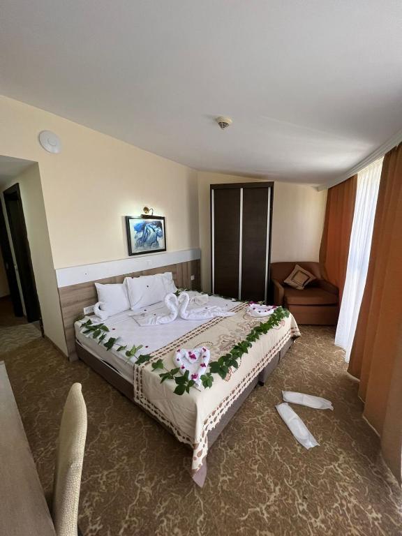 Postel nebo postele na pokoji v ubytování RK MAGİC DREAM HOTEL