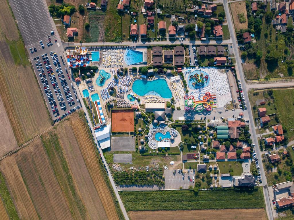 an overhead view of a pool at a resort at S Club Resort Hotel Aqua Park and Spa in Belgrade