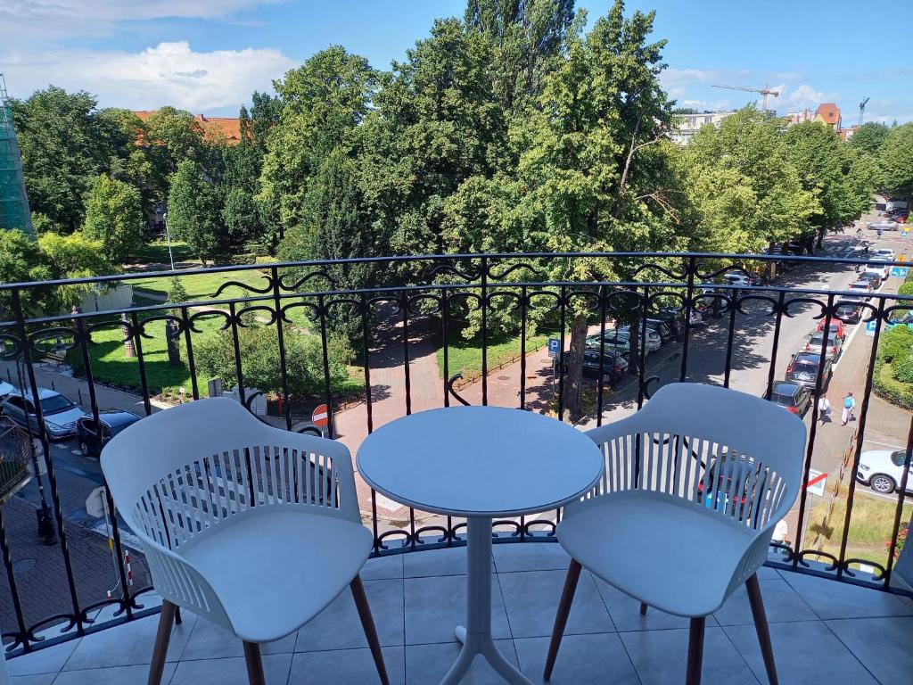 Balkón alebo terasa v ubytovaní ForCity Apartment