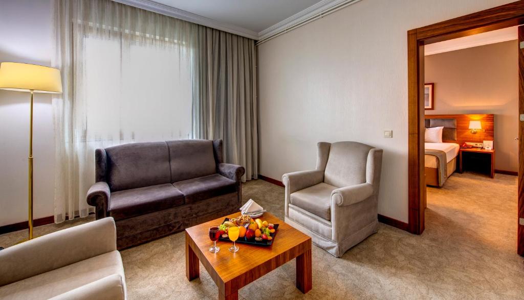 A seating area at Bera Konya Hotel