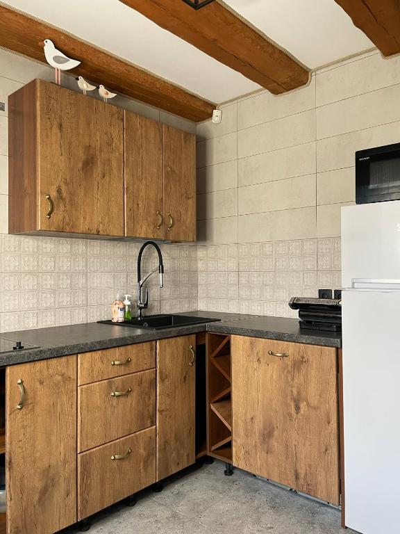 Kuchyň nebo kuchyňský kout v ubytování Toila Pikk Apartment