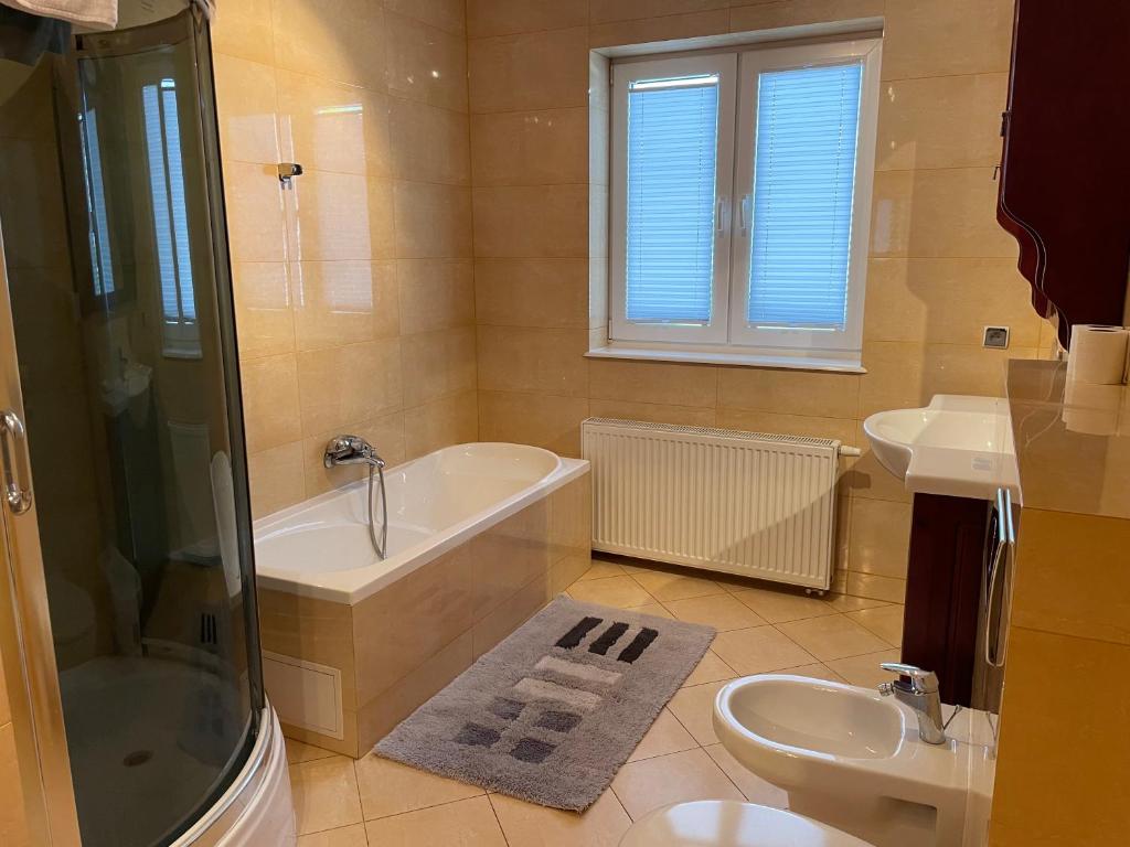 Kúpeľňa v ubytovaní Villa Upwind
