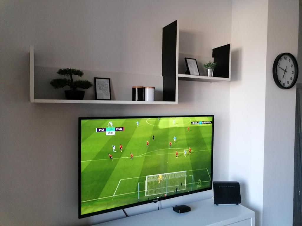 TV a/nebo společenská místnost v ubytování Apartman Breza 3