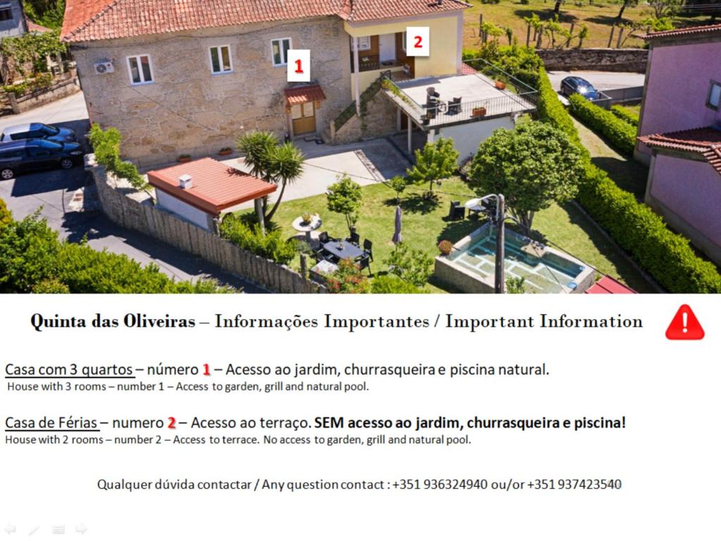 uma imagem de um website de uma casa em Quinta das Oliveiras em Arcos de Valdevez