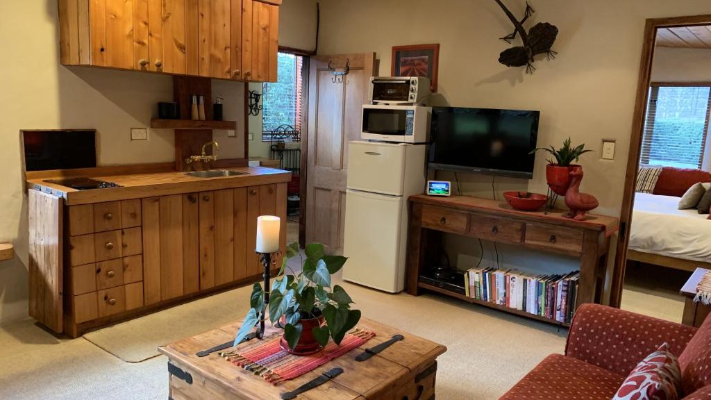 Kuchyň nebo kuchyňský kout v ubytování Tussock Cottage