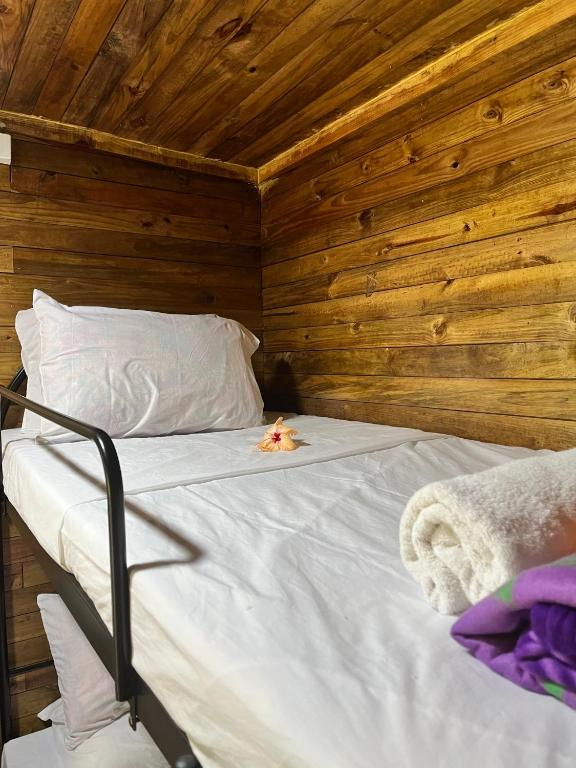 Postel nebo postele na pokoji v ubytování Camp Taveuni