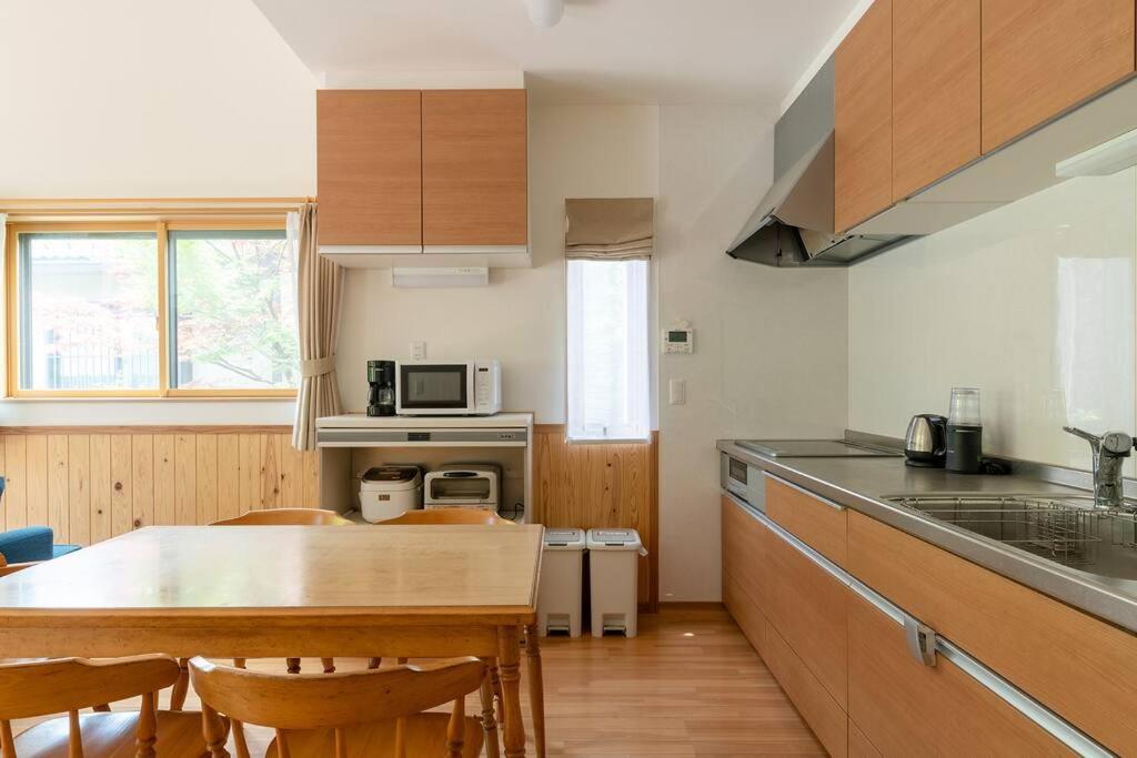 Kuchyň nebo kuchyňský kout v ubytování Seaside Villa Nagi