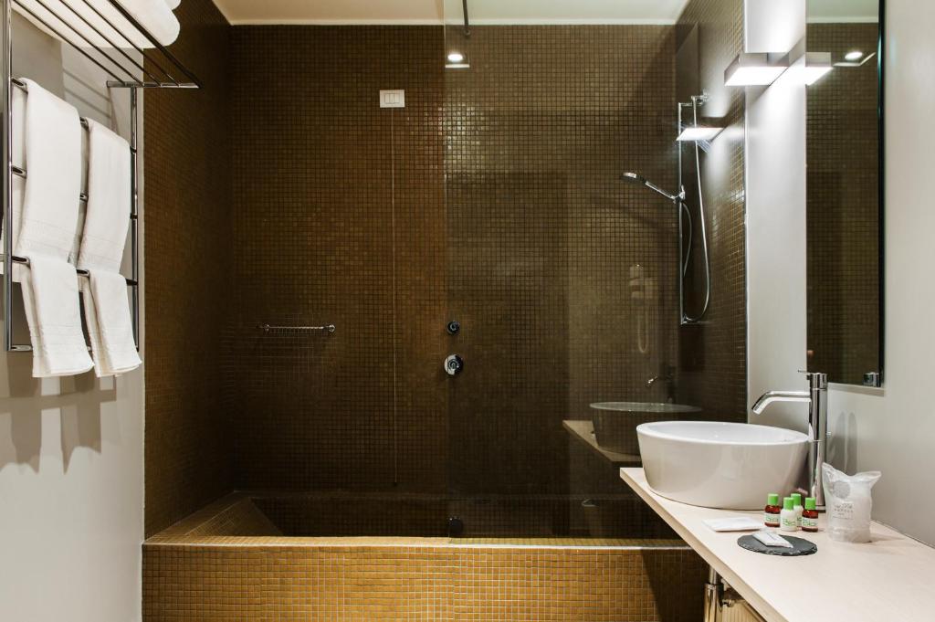 Koupelna v ubytování Hotel Casa Poli