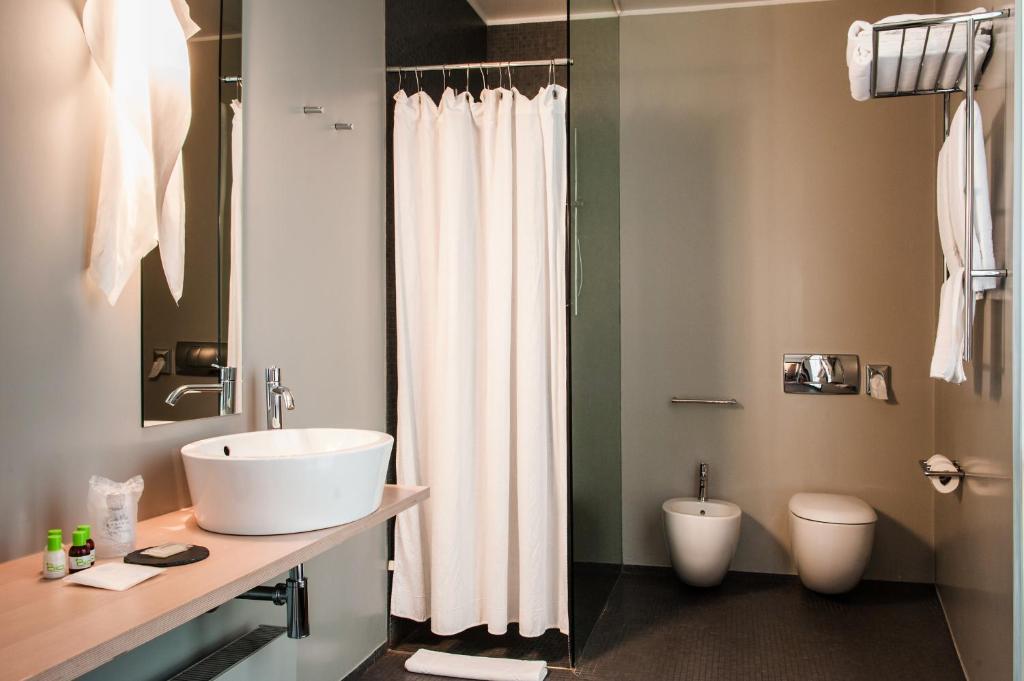 Koupelna v ubytování Hotel Casa Poli