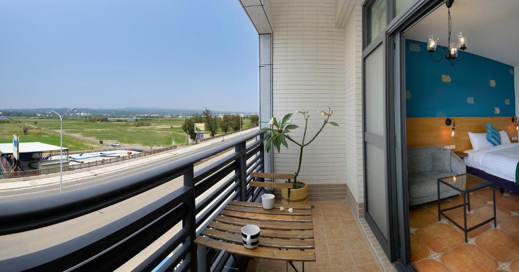 Balkón nebo terasa v ubytování 康逸旅宿Comeinn2