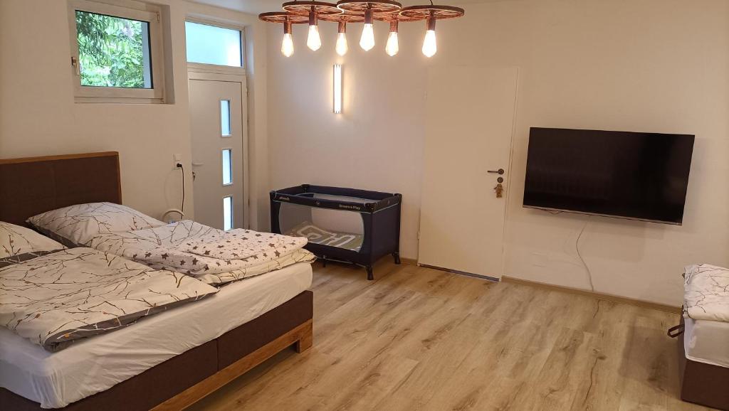 Postel nebo postele na pokoji v ubytování Casa Verde Sinnerthal