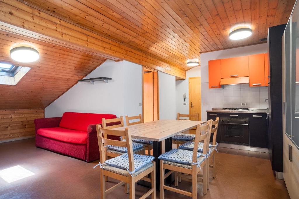 Kuchyň nebo kuchyňský kout v ubytování Residence Viola