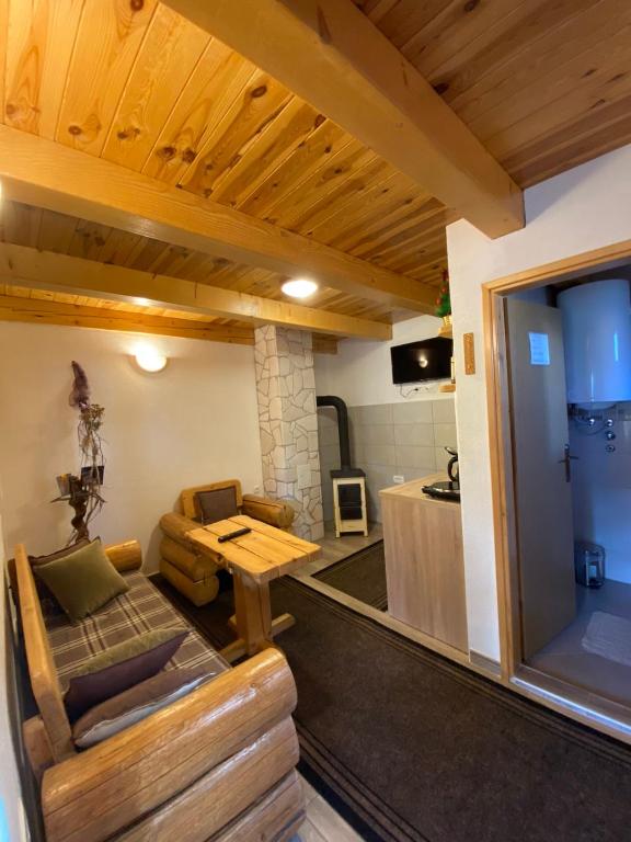 Kuchyň nebo kuchyňský kout v ubytování Bungalows Ivan