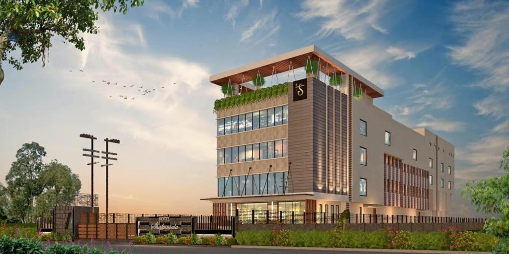 uma representação arquitectónica de um edifício em Sachika Hotels, Guwahati em Guwahati