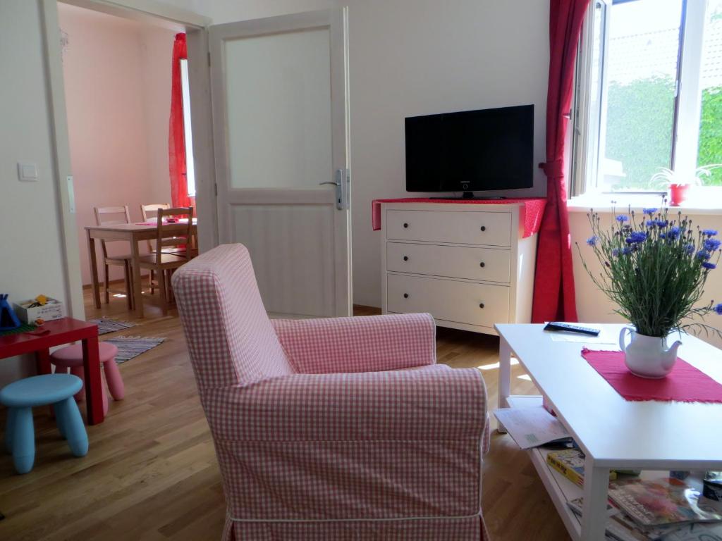 TV a/nebo společenská místnost v ubytování Gästehaus Elfriede
