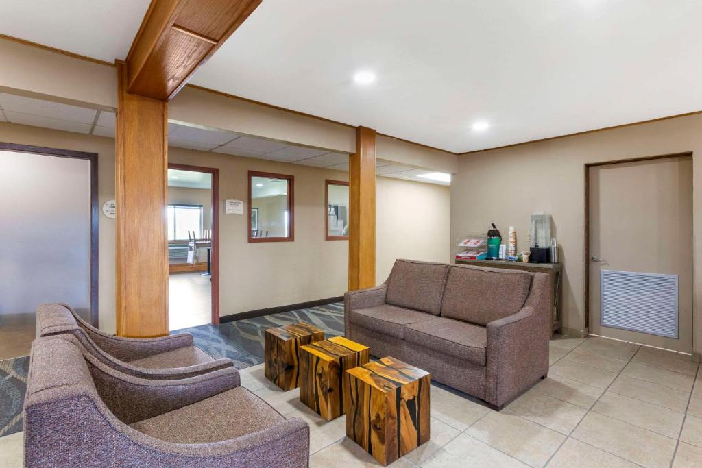 a living room with a couch and chairs and a table at Quality Inn Dillon I-15 in Dillon