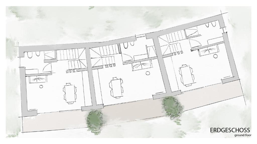 Plán poschodí v ubytovaní Kierhof Chalets