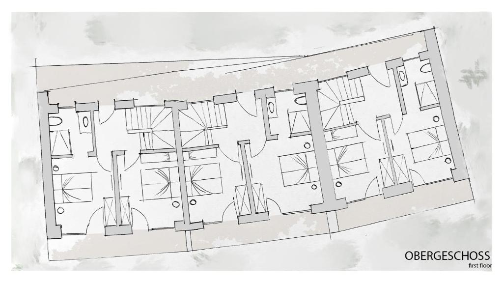 Plán poschodí v ubytovaní Kierhof Chalets