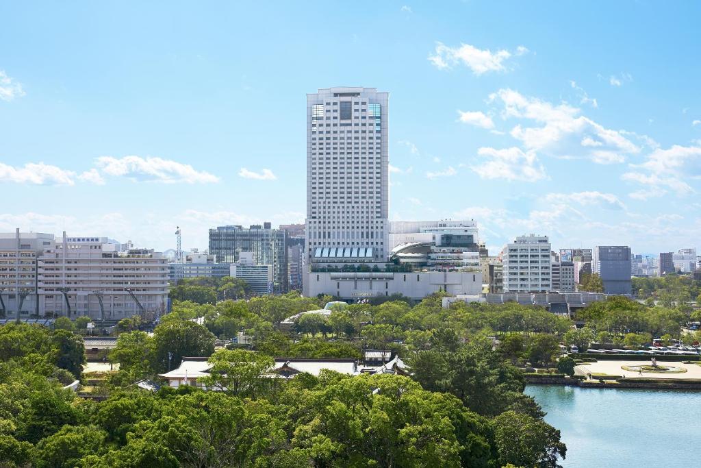 a view of a city with a tall building at Rihga Royal Hotel Hiroshima in Hiroshima